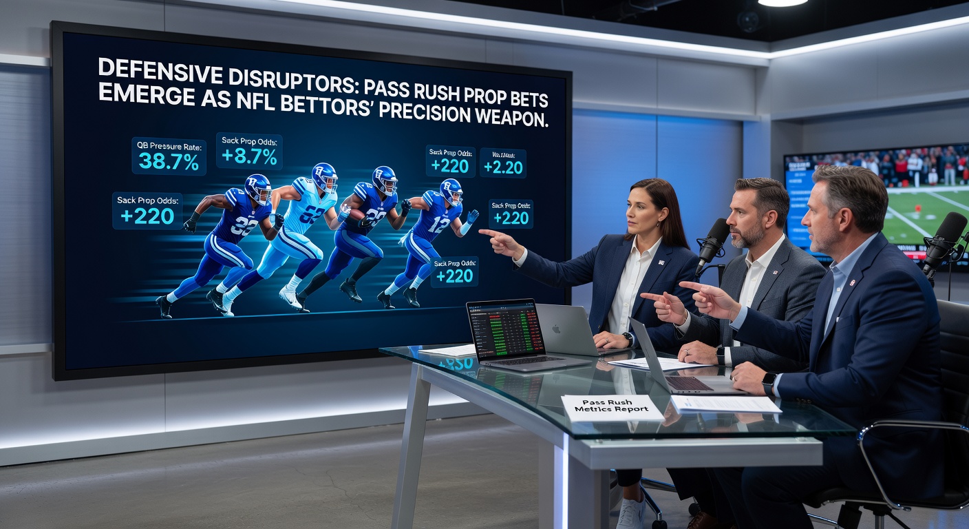 Close-up of NFL quarterback under pressure from a fierce pass rush, with defensive player closing in for a potential sack