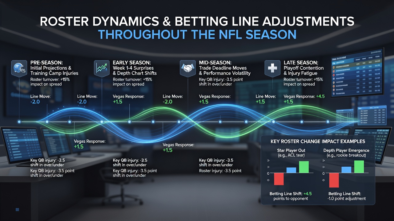 Coaches reviewing game film and roster charts during NFL season