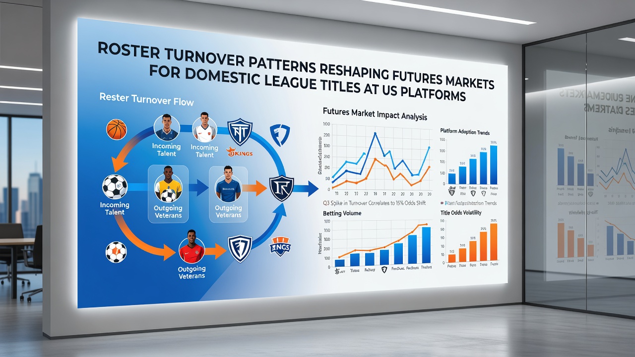 Chart showing roster turnover correlation with futures odds shifts